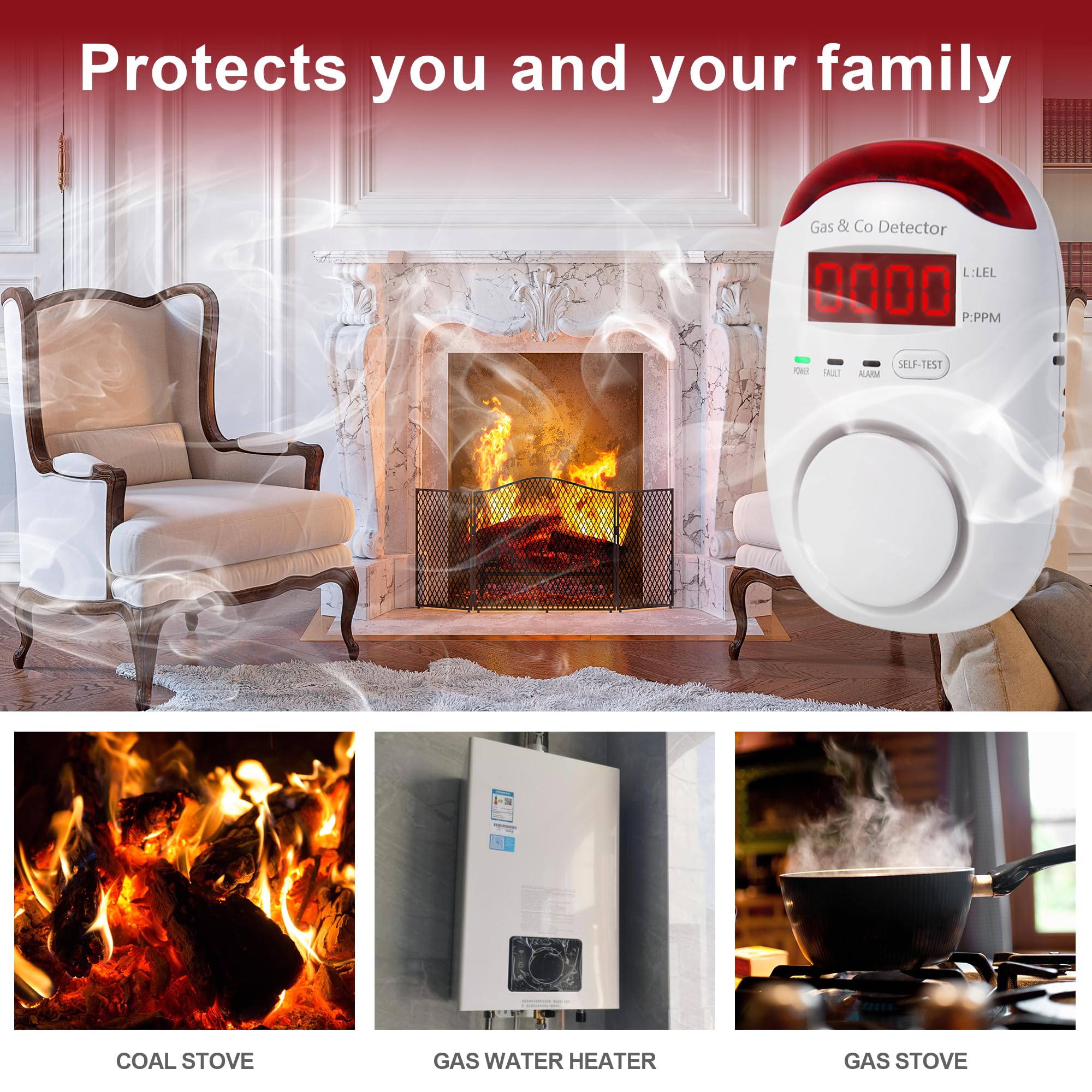 Combination Gas & Carbon Monox - đánh giá và giá Co Detector Plug