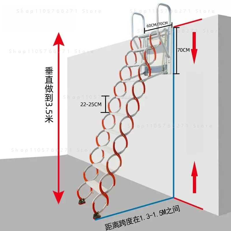Attic Telescopic Ladder Foldab - đánh giá và giá Fire Escape Ladder